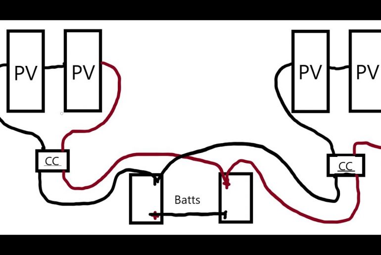 how to wire two solar charge controllers